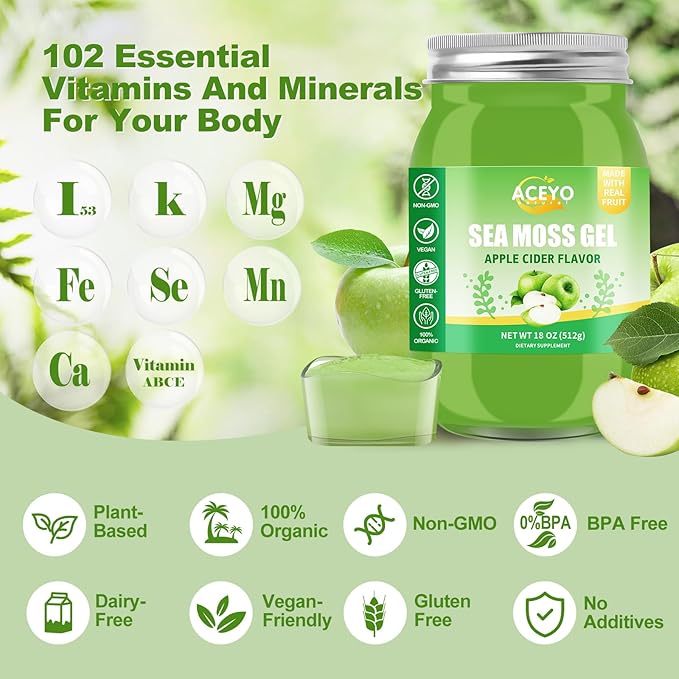(18 OZ) Irish Sea Moss Gel 102 Vitamins