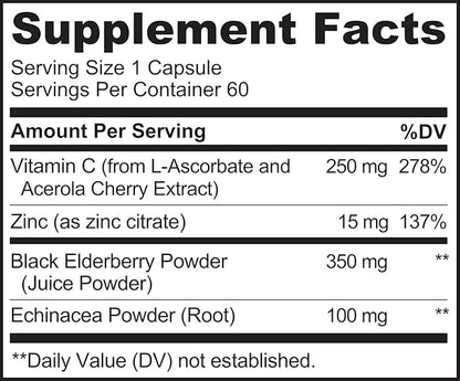 NATURELO Immune Support – Vitamin C, 120 Vegan