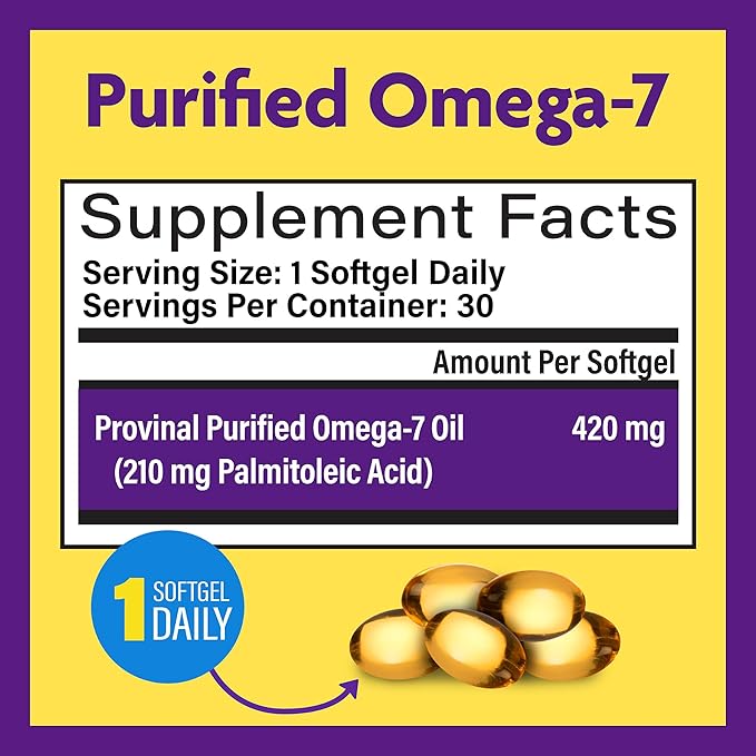 InnovixLabs Purified Omega 7 Supplement, 210mg Omega-7 Palmitoleic Omega-7 Fish 5 Star 30 Capsules