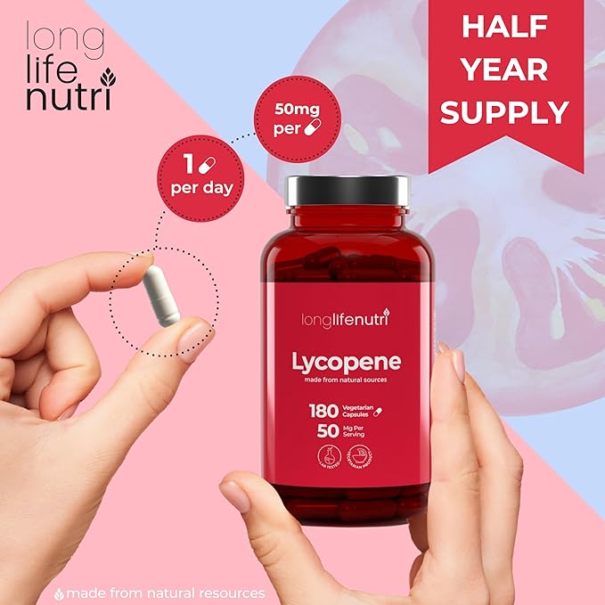 Lycopene 50mg 180 Vegetarian Capsules