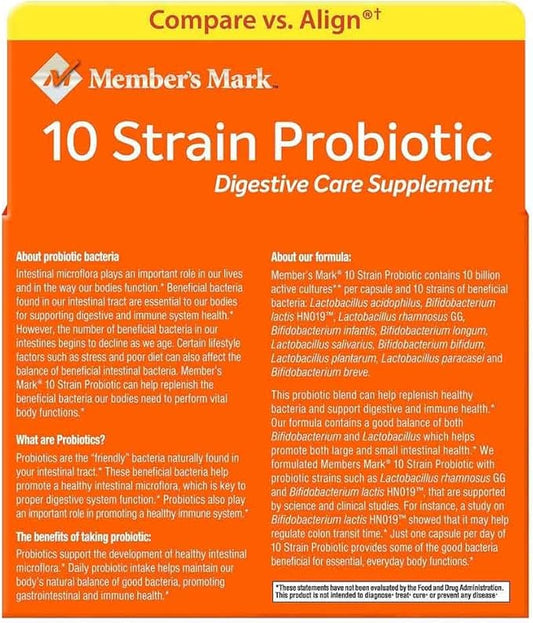 Member's Mark 5x Probiotic Digestive Care Supplement 2/42ct. Bottles
