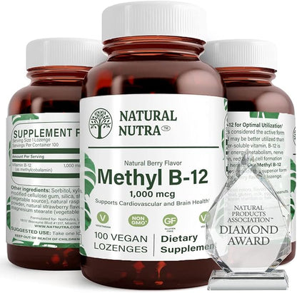 Natural Nutra Vegan Methyl B12 1000mcg, 100 Vegan