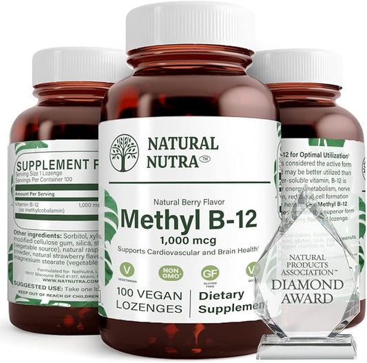 Natural Nutra Vegan Methyl B12 1000mcg, 100 Vegan