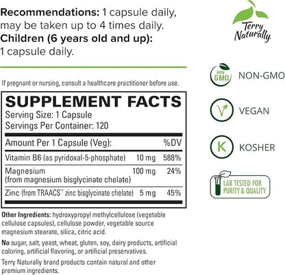 Terry Naturally BioActive Magnesium Complex 120 Capsules B6 & 120 Servings