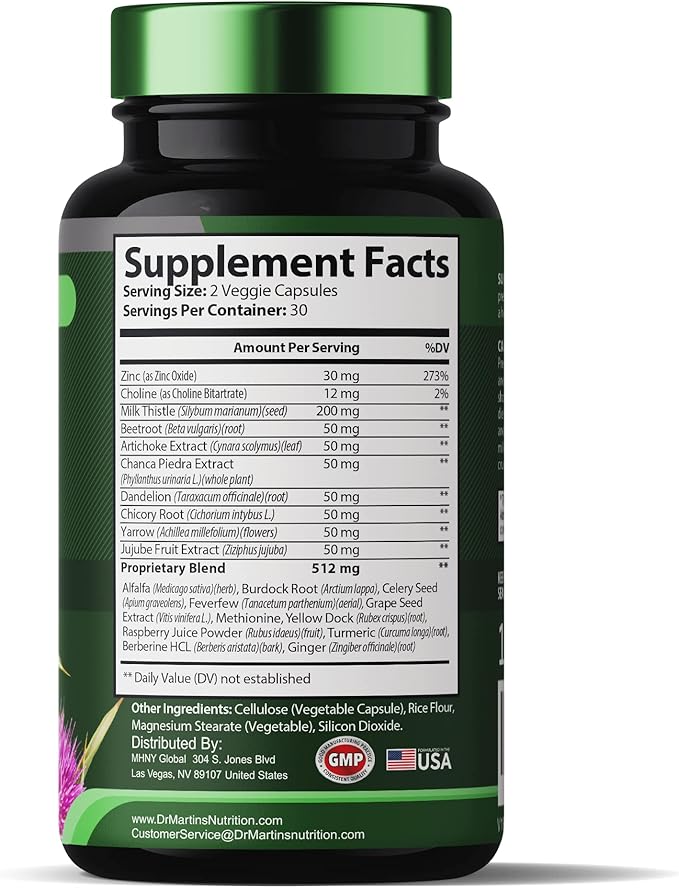 Liver Cleanse Detox & Repair Formula Supplement 21 Ingredients