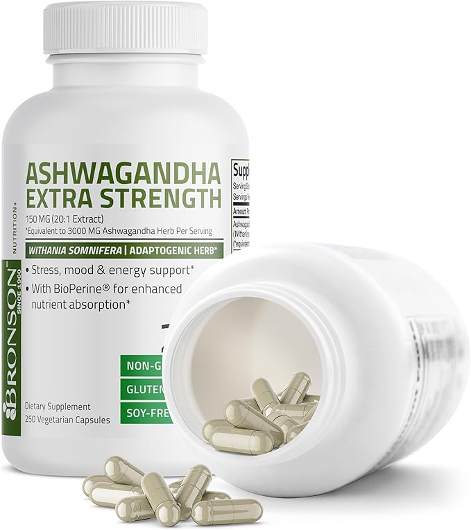 Bronson Ashwagandha Extra Strength Stress & 250 Vegetarian