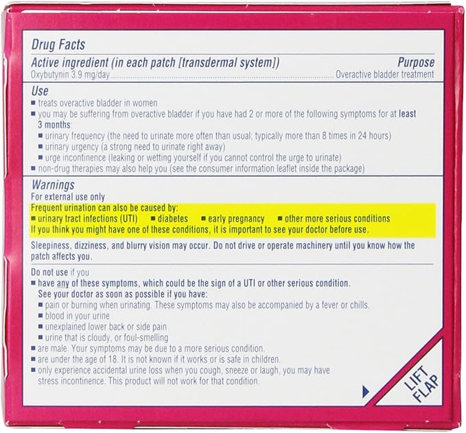 Oxytrol for Women Overactive Bladder Transdermal 8 Count