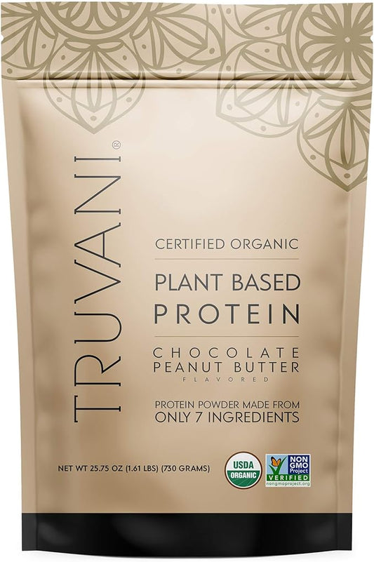 Truvani Vegan Pea Protein Powder 20g Organic 20 Servings