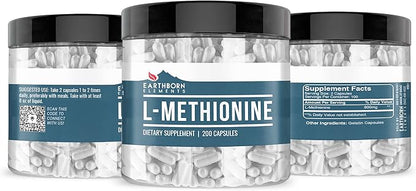 Earthborn Elements L-Methionine 200 Capsules, Pure
