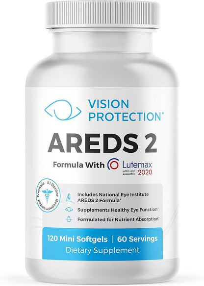 AREDS 2 Eye Vitamin & Mineral 2020 with 2 Study 120 Mini