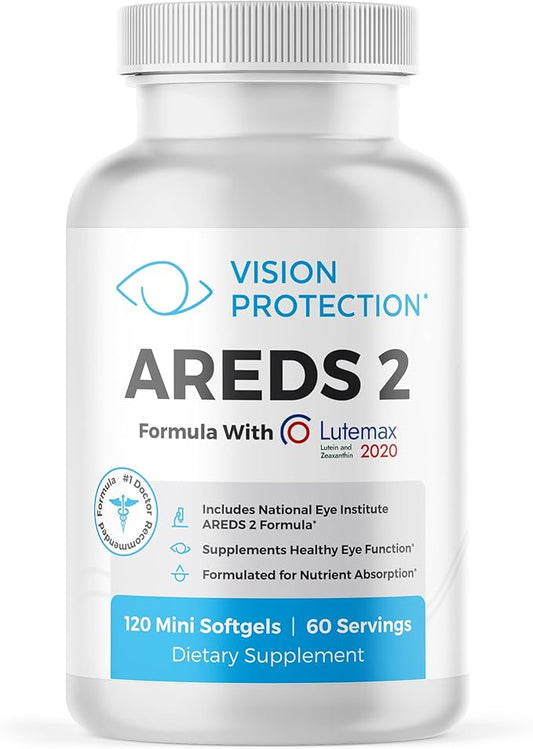 AREDS 2 Eye Vitamin & Mineral 2020 with 2 Study 120 Mini