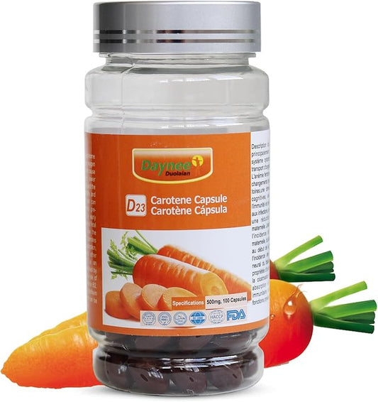 AIHIYO Carotene Soft Capsule, 500mg Beta 25000 IU, 100 Count