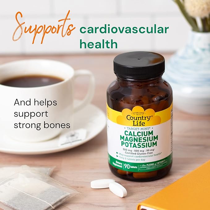 Country Life Calcium-Magnesium-Potassium 90 Tablets