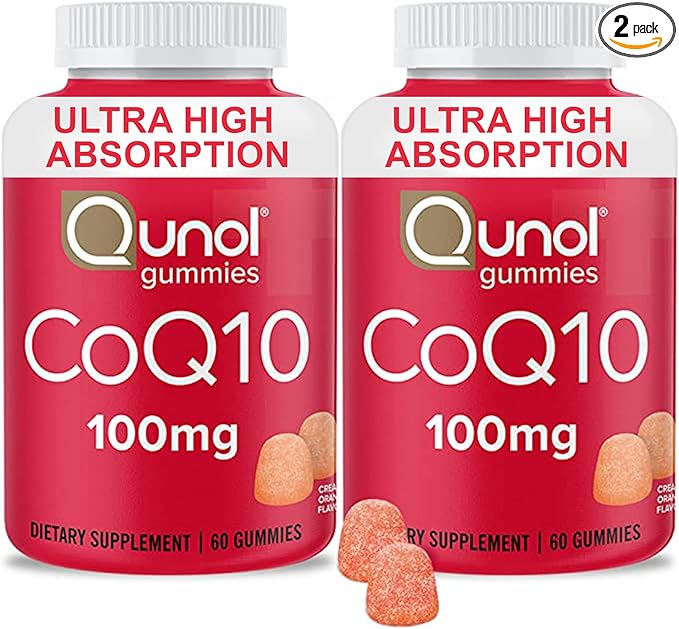 Qunol CoQ10 Gummies, CoQ10 100mg, Delicious 2 Month (60 Count, 2)