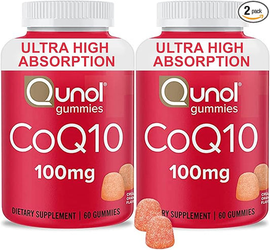 Qunol CoQ10 Gummies, CoQ10 100mg, Delicious 2 Month (60 Count, 2)