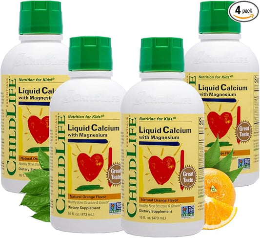 Childlife Liquid Calcium/Mag Natural Orange 16 4 Pk