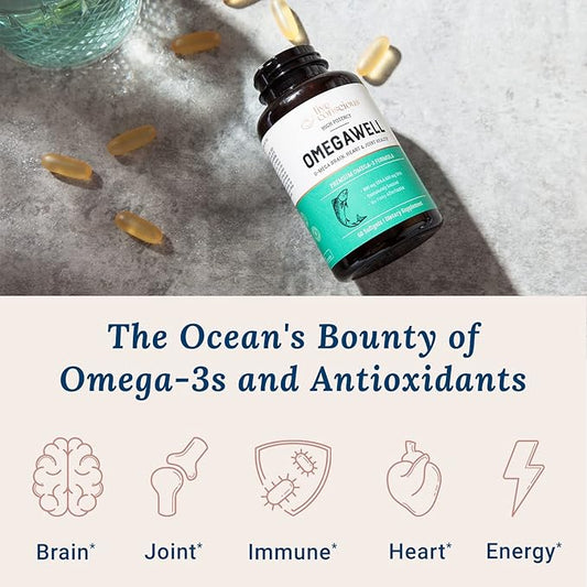 OmegaWell Fish Oil: Heart, Brain, and 800 mg 600 mg 120 Count (2-Pack)
