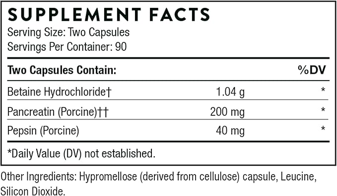 THORNE Multi Enzyme (Formerly B.P.P.) 180 Capsules 90 Servings