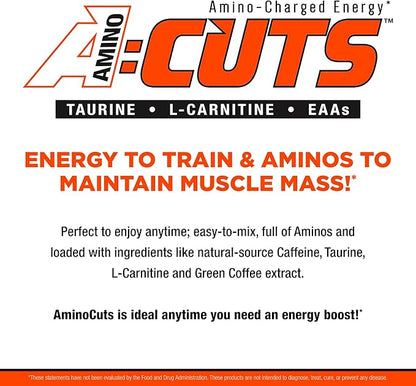 ALLMAX Nutrition AMINOCUTS (ACUTS), Amino-Charged Energy Drink with Taurine, L-Carnitine, Green Coffee Bean Extract, Pina Colada, 30 Servings