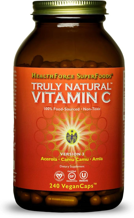 HEALTHFORCE SUPERFOODS Truly Natural Vitamin C 240 Vegan 30 Servings