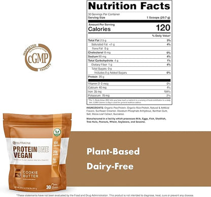 NutraOne ProteinOne Vegan Plant-Based Protein Powder