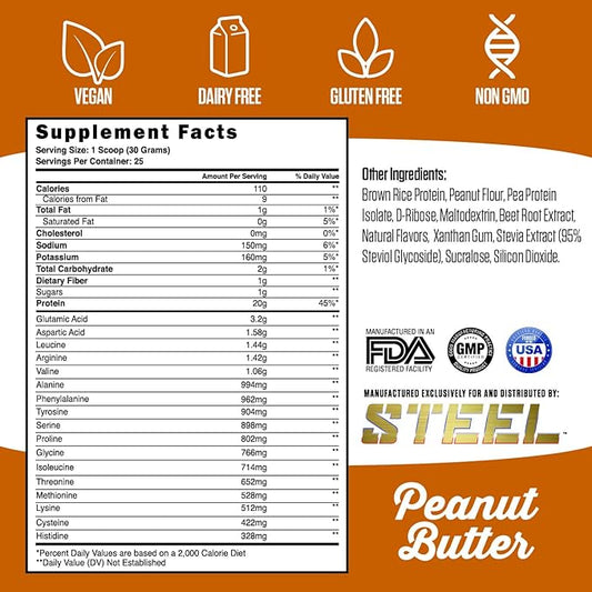 Steel Supplements Veg-PRO 25 Servings (1.65lbs) |