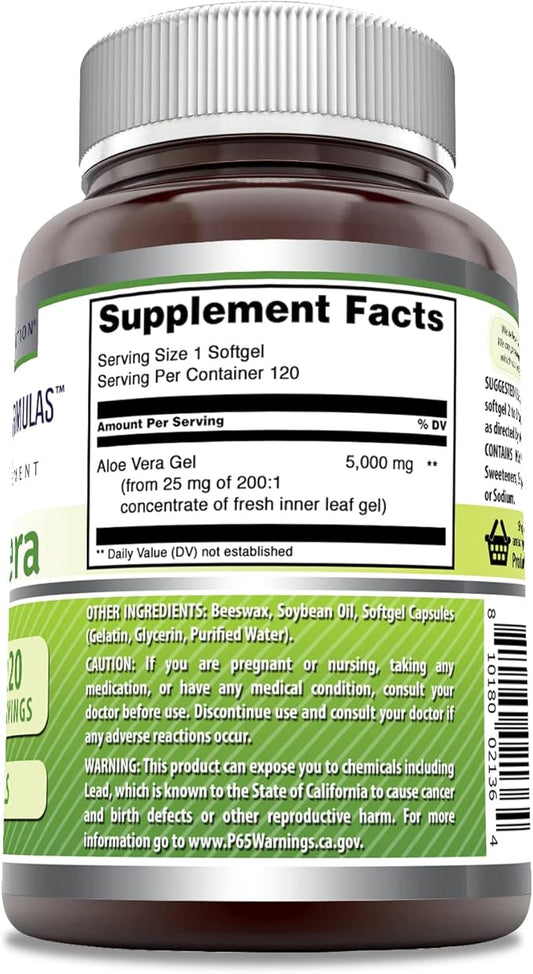 Amazing Formulas Aloe Vera 5000mg 120
