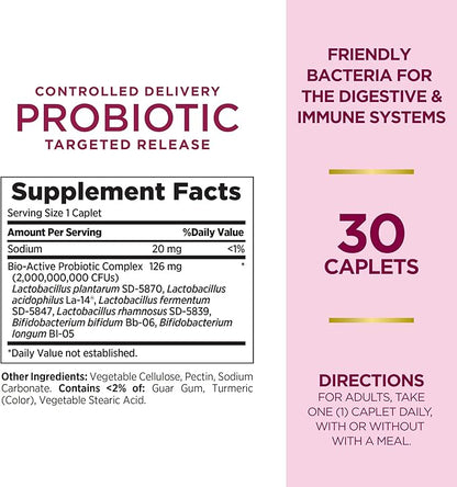 Nature's Bounty Probiotic, Controlled Delivery Dietary 30 Caplets