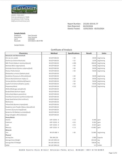 Third Party Tested Liver Supplement