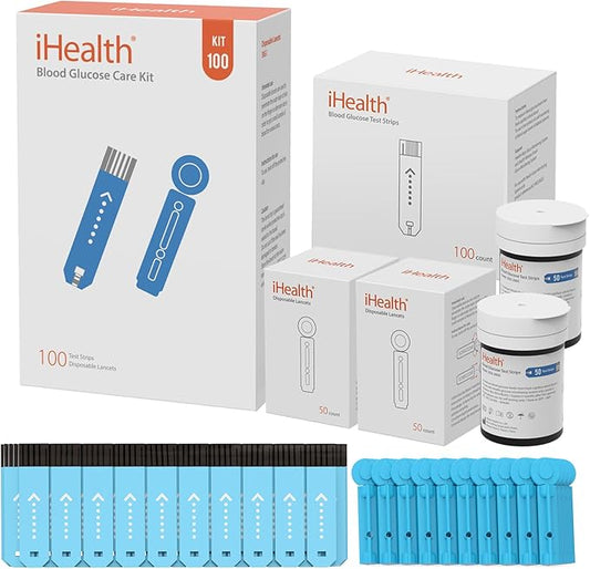 iHealth Blood Glucose Test Strips 100 100 Count,
