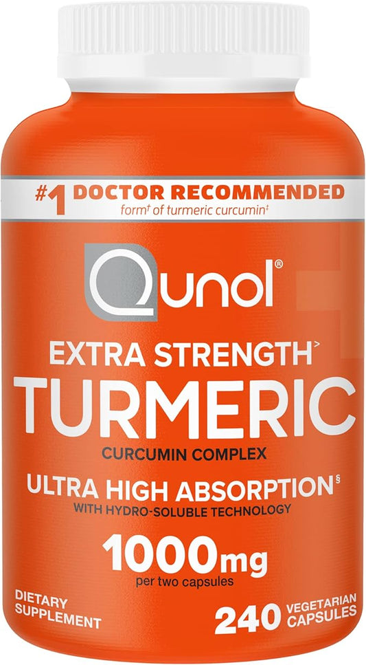 Qunol Turmeric Curcumin Supplement, Turmeric 1000mg 240 Count 1)