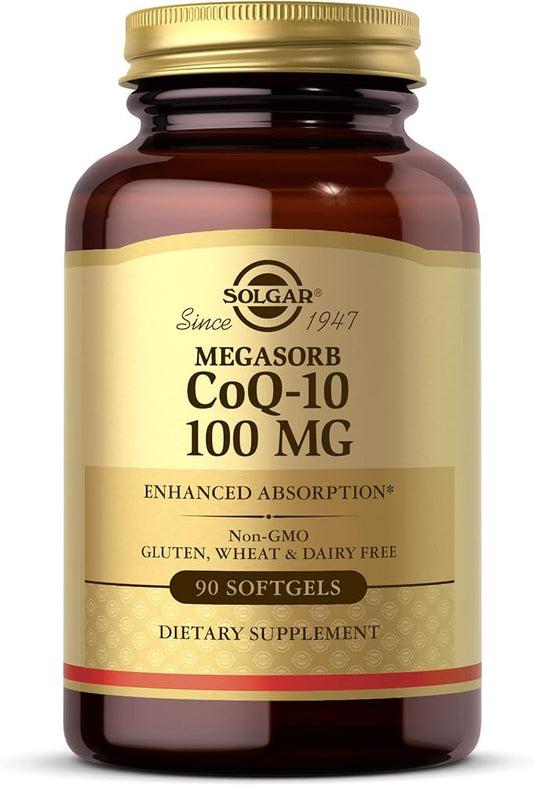 Solgar Megasorb CoQ-10 100 mg, 90 Softgels Q10 Supplement 90 Servings