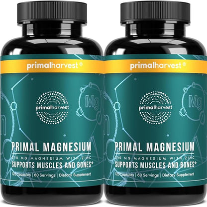 2 Pack, Magnesium Supplement Complex 310mg 120 Capsules