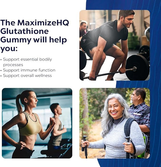 Glutathione Gummies - Supports Essential Bodily Processes - Time-Release Formula - Fruit Juice Extract - Gluten Free