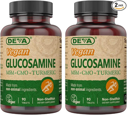 DEVA Vegan Glucosamine-MSM-CMO & Turmeric Supplement 90 Tablets 2)