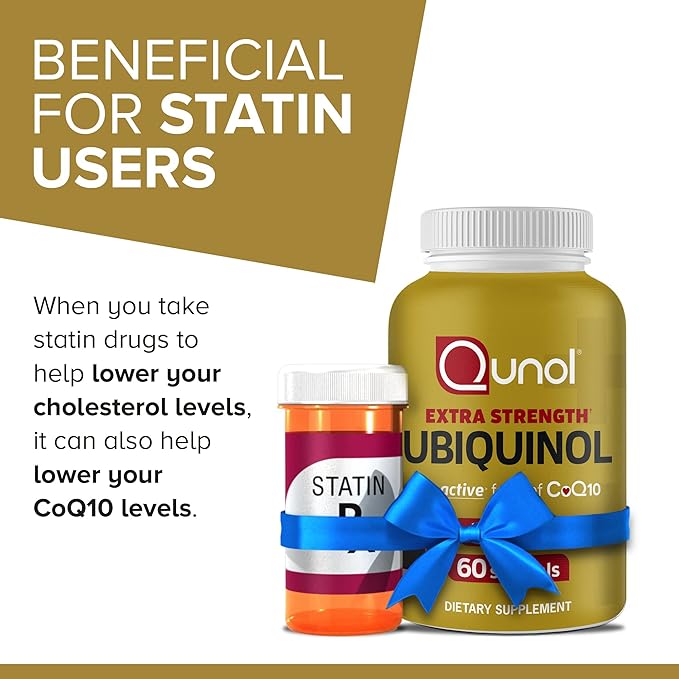 Qunol Ubiquinol CoQ10 200mg Softgels, Ubiquinol 200mg Q10, Antioxidant 60 Count 2)