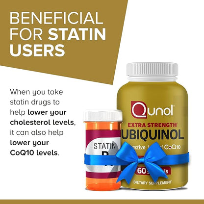 Qunol Ubiquinol CoQ10 200mg Softgels, Ubiquinol 200mg Q10, Antioxidant 60 Count 2)