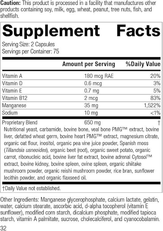 Standard Process Ligaplex II B12, Vitamin 150 Capsules
