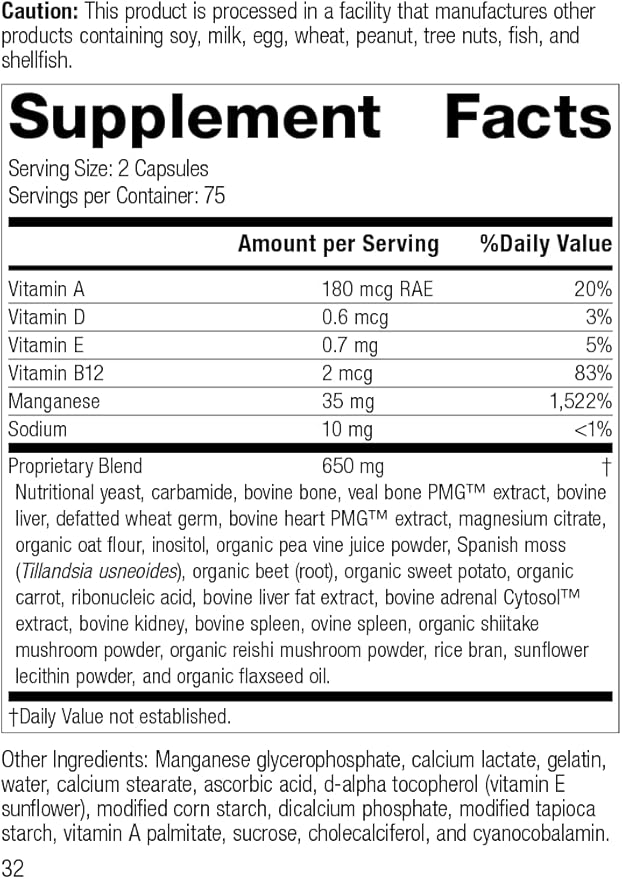 Standard Process Ligaplex II B12, Vitamin 150 Capsules
