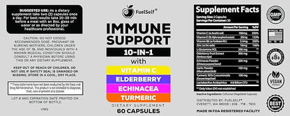 Immune Support Booster Supplement with Elderberry, B6, Zinc, 60 Count, 1 Pack