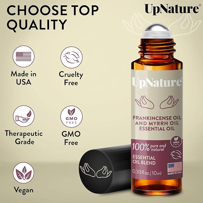 UpNature Frankincense Oil and Myrrh Oil 100% Natural