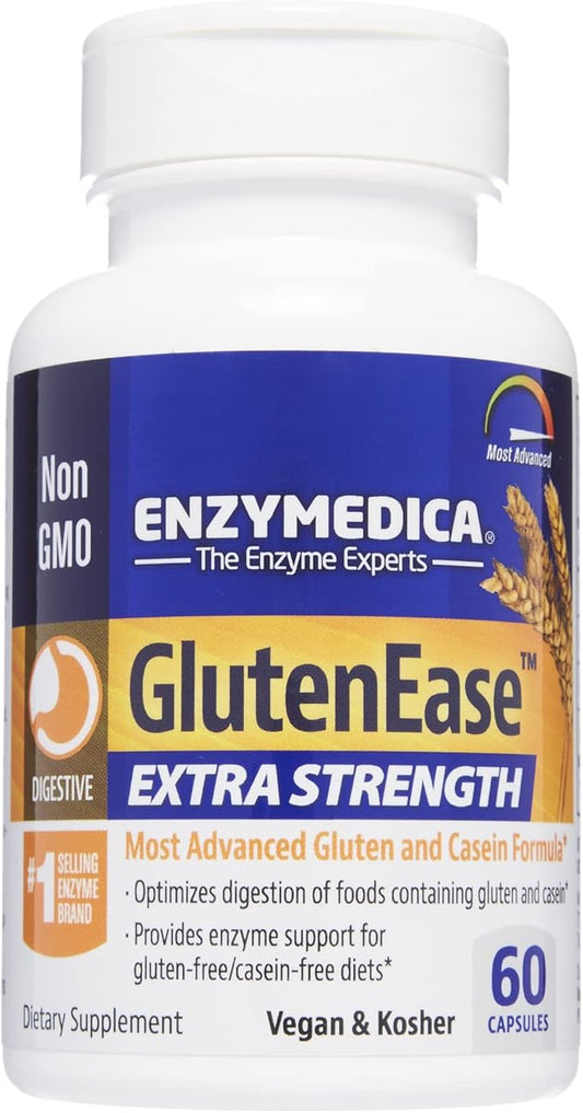 Enzymedica, GlutenEase Extra Strength, Maximum Potency 60 Count