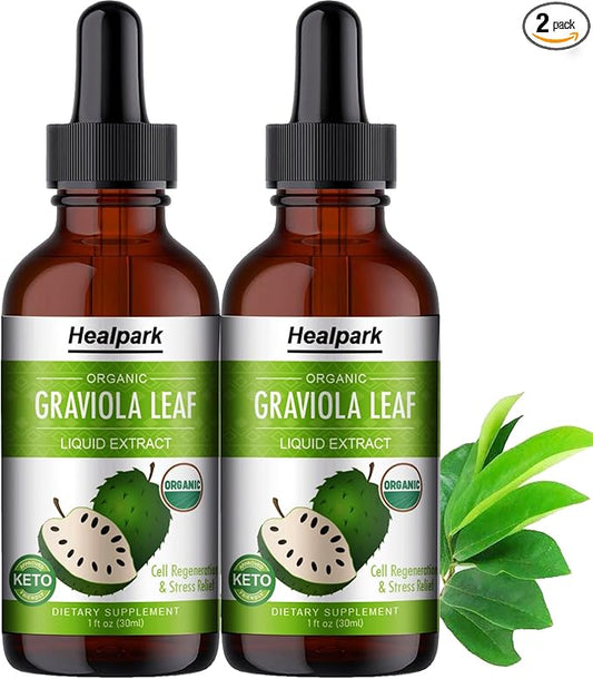 Healpark 2 Pack Graviola Leaf Extract, 98% Absorption 2 Pack 2 Fl