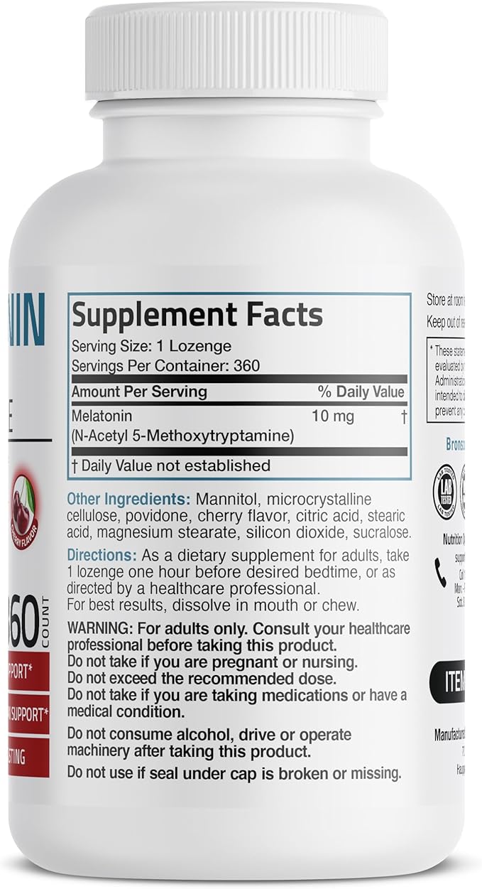 Bronson Melatonin 10mg Fast Dissolve Cherry 360 Count
