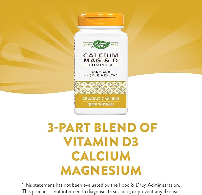 Nature’s Way Calcium-Magnesium-Vitamin D3 250 Capsules