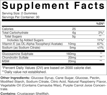 Vitamatic Glucosamine Chondroitin Gummies with MSM 60 Pectin