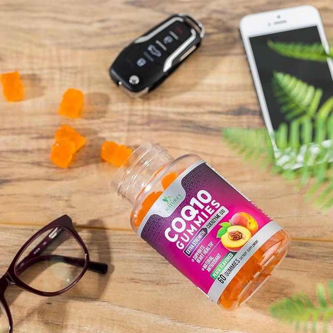 CoQ10 100mg Gummies Q10 Supplement, CoQ10 Gummies Q10 Gummy 60 Count Q10 Vitamins