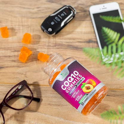 CoQ10 100mg Gummies Q10 Supplement, CoQ10 Gummies Q10 Gummy 60 Count Q10 Vitamins