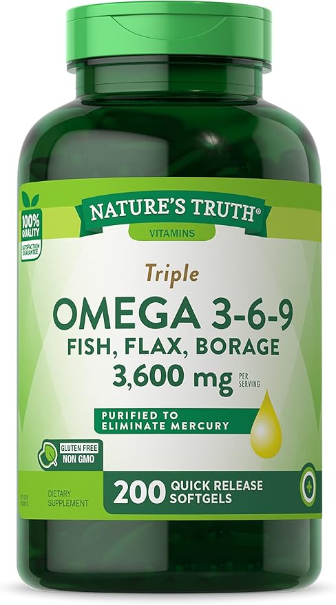 Nature's Truth Triple Omega 3-6-9 200 Softgels