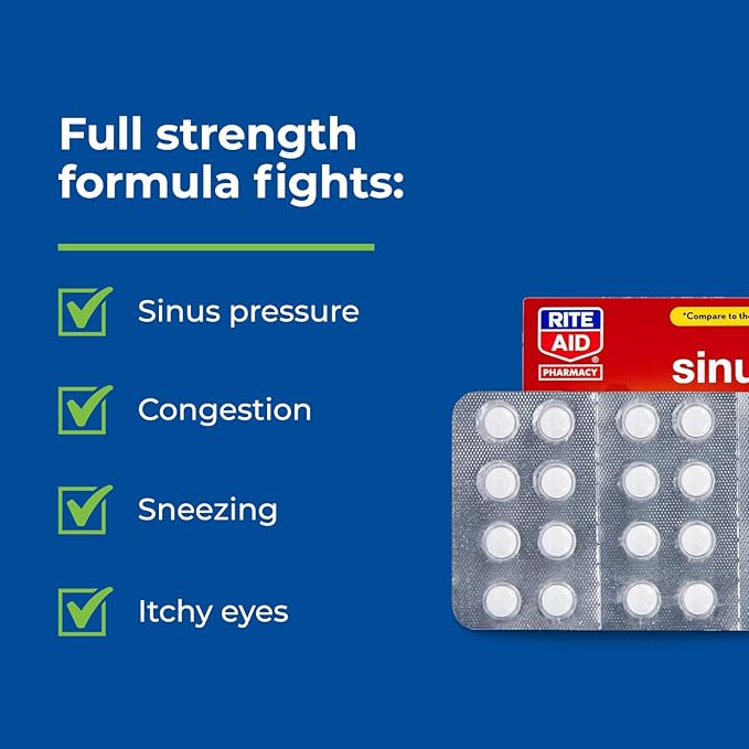 Rite Aid Sinus & Allergy Relief 24 Count 4 Hour